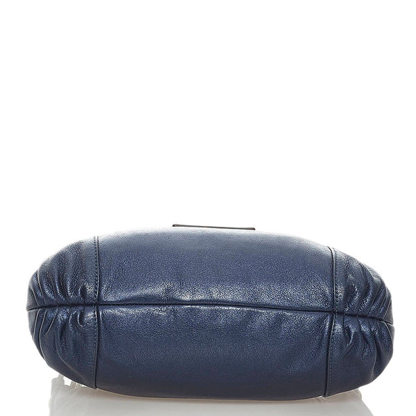 コーチ ポピー ハンドバッグ ショルダーバッグ 2way 15335 ネイビー レザー レディース COACH 【中古】