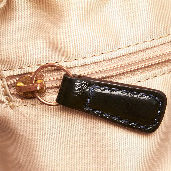 コーチ ポピー ハンドバッグ ショルダーバッグ 2way 15335 ネイビー レザー レディース COACH 【中古】