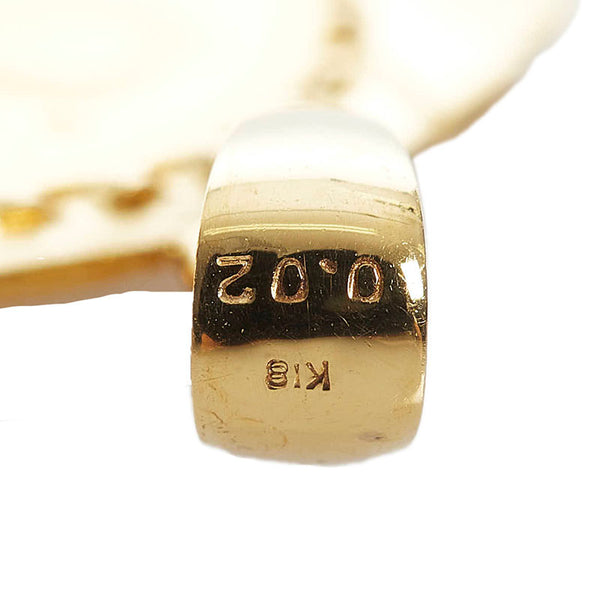 K24IG インゴット K18YG イエローゴールド ダイヤ0.02ct マン島キャットコイン 1/10OZ ペンダントトップ レディース 【中古】