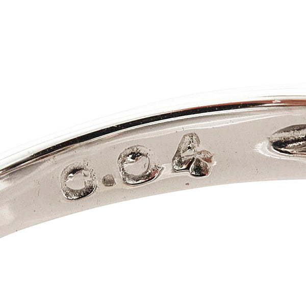 スタージュエリー K18WG ホワイトゴールド ダイヤ0.04ct ハート リング 指輪 レディース STAR JEWELRY 10号 【中古】