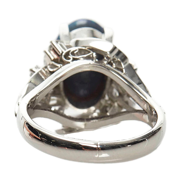 Pt900 プラチナ ブラックオパール2.33ct ダイヤ0.48ct リング 指輪 レディース 7.5号 【中古】