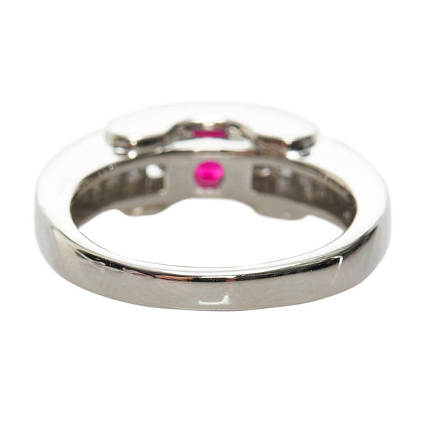Pt900 プラチナ ルビー0.544ct ダイヤ0.24ct Pt900　ルビー　リング　6.4ｇ リング 指輪 レディース 6号 【中古】