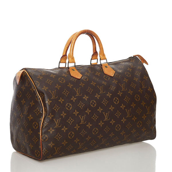 ルイ ヴィトン モノグラム スピーディ 40 ボストンバッグ トラベルバッグ M41522 ブラウン PVC レザー レディース LOUIS VUITTON 【中古】