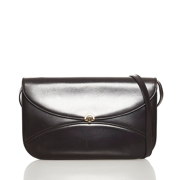 バリー 斜め掛け ショルダーバッグ クラッチバッグ 2WAY ブラウン レザー レディース BALLY 【中古】