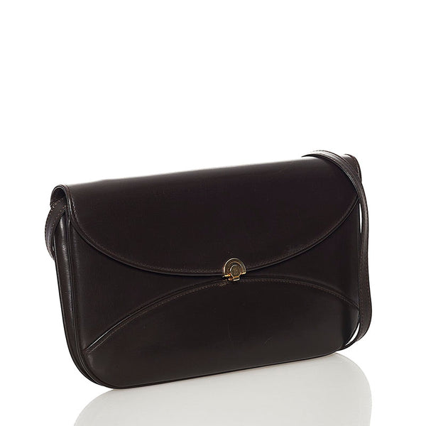 バリー 斜め掛け ショルダーバッグ クラッチバッグ 2WAY ブラウン レザー レディース BALLY 【中古】
