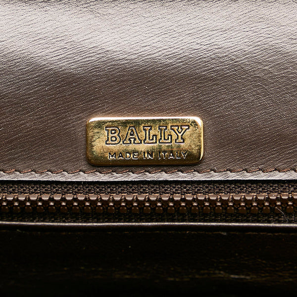 バリー 斜め掛け ショルダーバッグ クラッチバッグ 2WAY ブラウン レザー レディース BALLY 【中古】