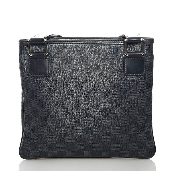 ルイ ヴィトン ダミエ グラフィット トマス 斜め掛け ショルダーバッグ N58028 ブラック グレー PVC レザー メンズ LOUIS VUITTON 【中古】