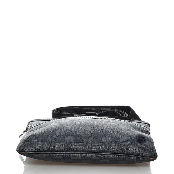 ルイ ヴィトン ダミエ グラフィット トマス 斜め掛け ショルダーバッグ N58028 ブラック グレー PVC レザー メンズ LOUIS VUITTON 【中古】