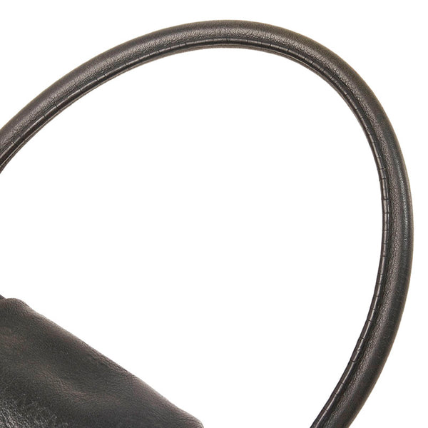 エム シー エム ロゴグラム 型押し トートバッグ ブラック レザー レディース MCM 【中古】