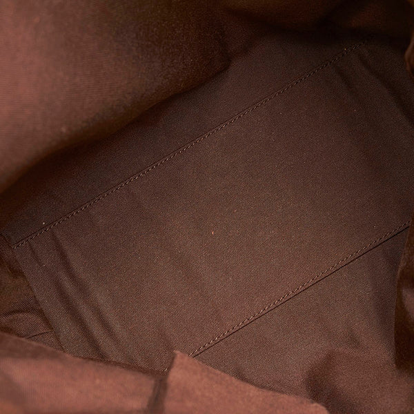 グッチ GGキャンバス ショルダーバッグ トートバッグ 153009 ベージュ ホワイト キャンバス レザー レディース GUCCI 【中古】