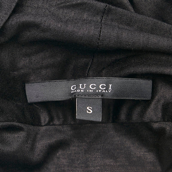 グッチ シェリーライン Vネック 半袖Ｔシャツ ブラック レーヨン レディース GUCCI 【中古】