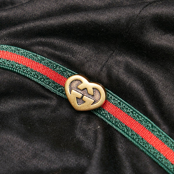 グッチ シェリーライン Vネック 半袖Ｔシャツ ブラック レーヨン レディース GUCCI 【中古】