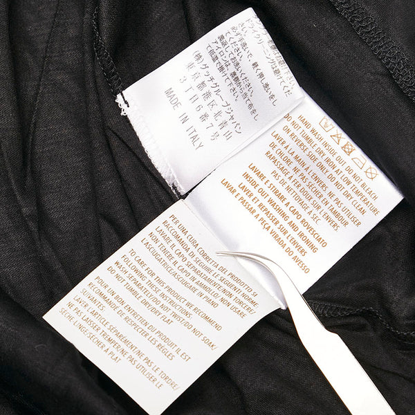 グッチ シェリーライン Vネック 半袖Ｔシャツ ブラック レーヨン レディース GUCCI 【中古】