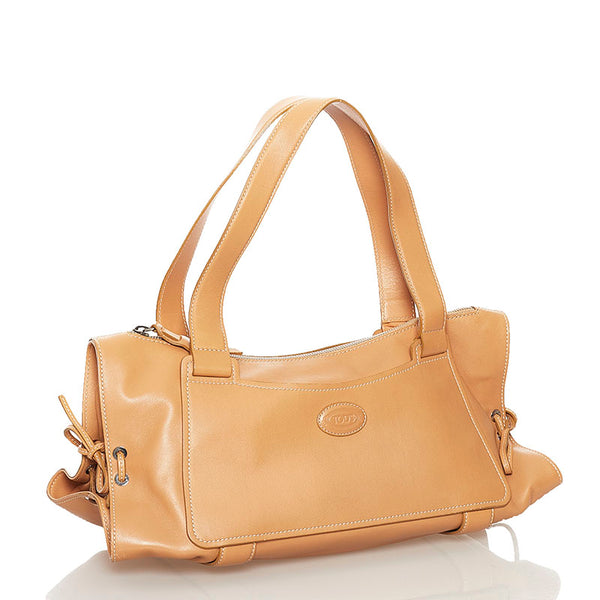 トッズ ハンドバッグ キャメル レザー レディース TOD’S 【中古】