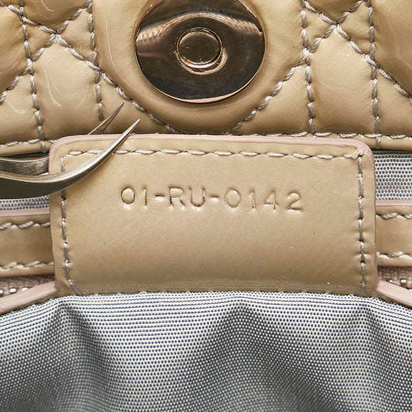ディオール カナージュ レディディオール ソフト ハンドバッグ ベージュ エナメル レディース Dior 【中古】