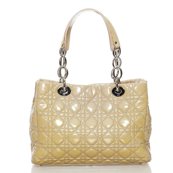 ディオール カナージュ レディディオール ソフト ハンドバッグ ベージュ エナメル レディース Dior 【中古】
