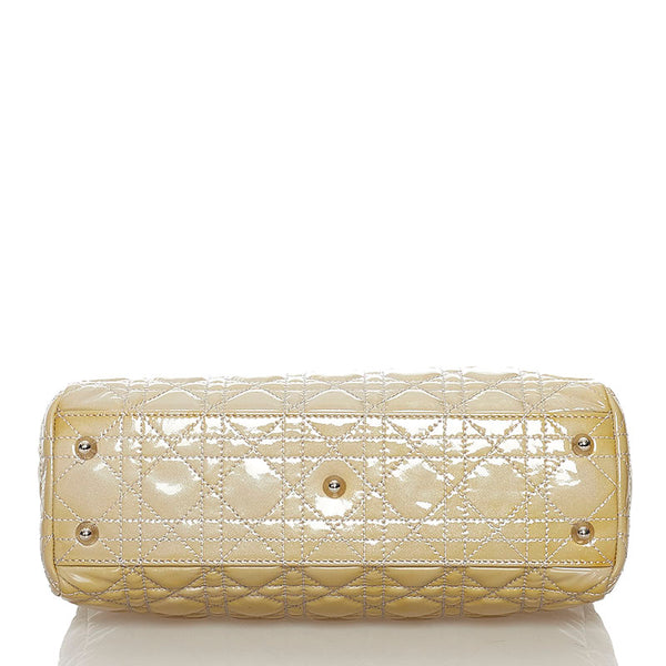 ディオール カナージュ レディディオール ソフト ハンドバッグ ベージュ エナメル レディース Dior 【中古】