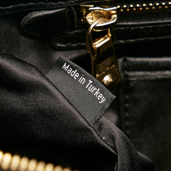 ミュウミュウ マテラッセ ハンドバッグ ブラック レザー レディース MIUMIU 【中古】