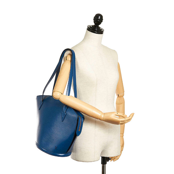 ルイ ヴィトン エピ サンジャック ショッピング ハンドバッグ トートバッグ M52265 トレドブルー レザー レディース LOUIS VUITTON 【中古】