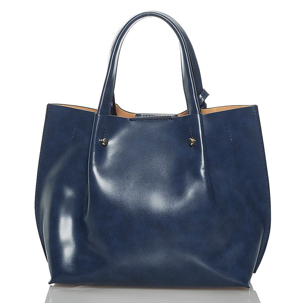 アルマーニエクスチェンジ ハンドバッグ 斜め掛けショルダーバッグ 2WAY ネイビー レザー レディース ARMANI EXCHANGE 【中古】