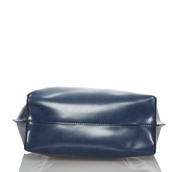 アルマーニエクスチェンジ ハンドバッグ 斜め掛けショルダーバッグ 2WAY ネイビー レザー レディース ARMANI EXCHANGE 【中古】