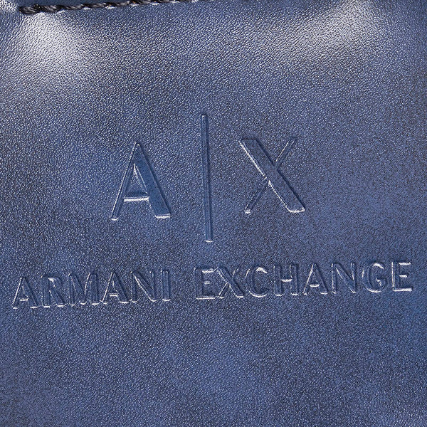 アルマーニエクスチェンジ ハンドバッグ 斜め掛けショルダーバッグ 2WAY ネイビー レザー レディース ARMANI EXCHANGE 【中古】