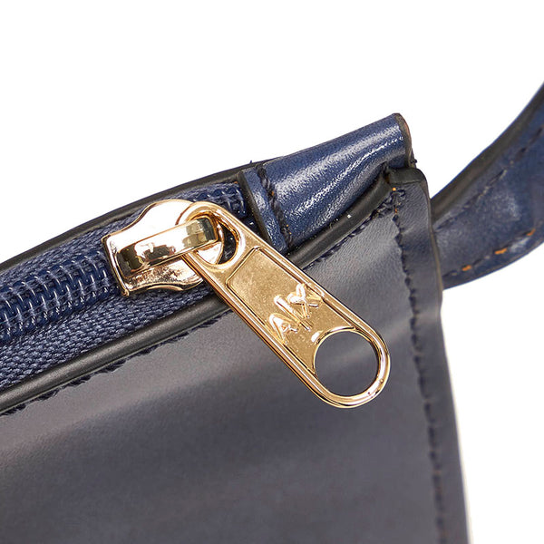 アルマーニエクスチェンジ ハンドバッグ 斜め掛けショルダーバッグ 2WAY ネイビー レザー レディース ARMANI EXCHANGE 【中古】