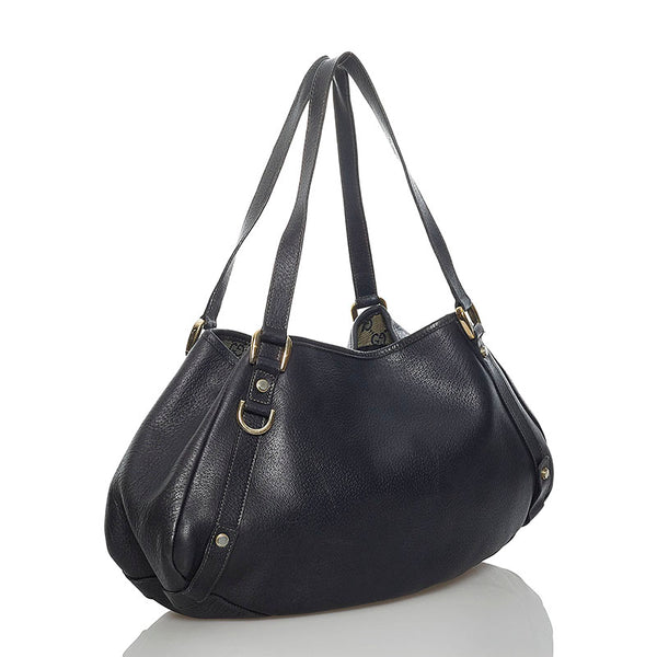 グッチ アビー ハンドバッグ 130736 ブラック レザー レディース GUCCI 【中古】