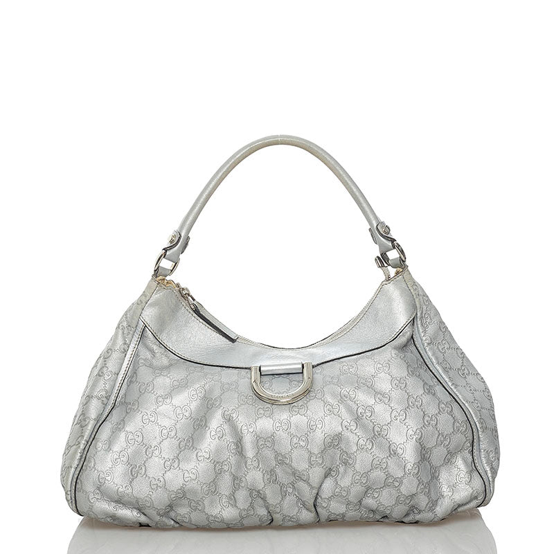 グッチ グッチシマ アビー ワンショルダーバッグ 189833 シルバー レザー レディース GUCCI 【中古】