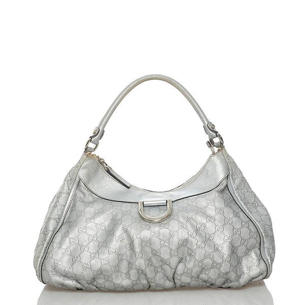 グッチ グッチシマ アビー ワンショルダーバッグ 189833 シルバー レザー レディース GUCCI 【中古】