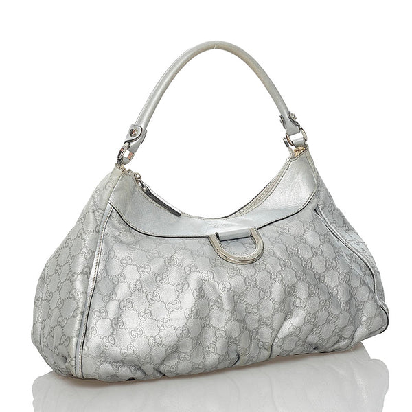 グッチ グッチシマ アビー ワンショルダーバッグ 189833 シルバー レザー レディース GUCCI 【中古】