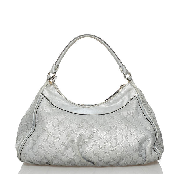 グッチ グッチシマ アビー ワンショルダーバッグ 189833 シルバー レザー レディース GUCCI 【中古】