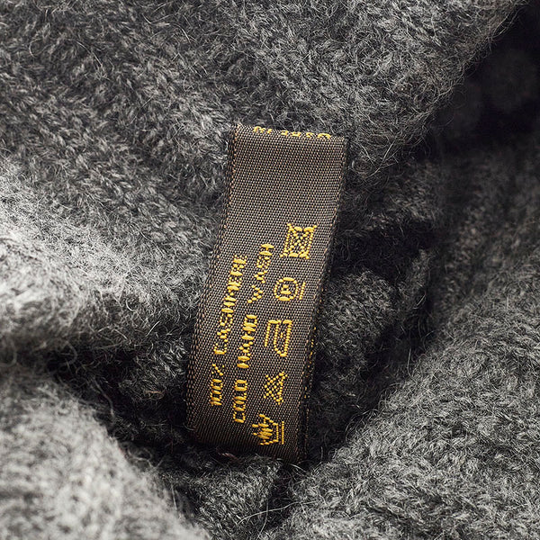 ルイ ヴィトン モノグラム ボネスキー ニットキャップ M71951 グレー ブラック カシミヤ メンズ LOUIS VUITTON 【中古】