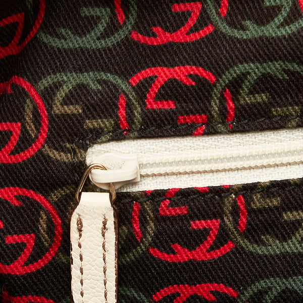 グッチ プリンシー シェリーライン リボン ショルダーバッグ 161720 ホワイト レザー レディース GUCCI 【中古】