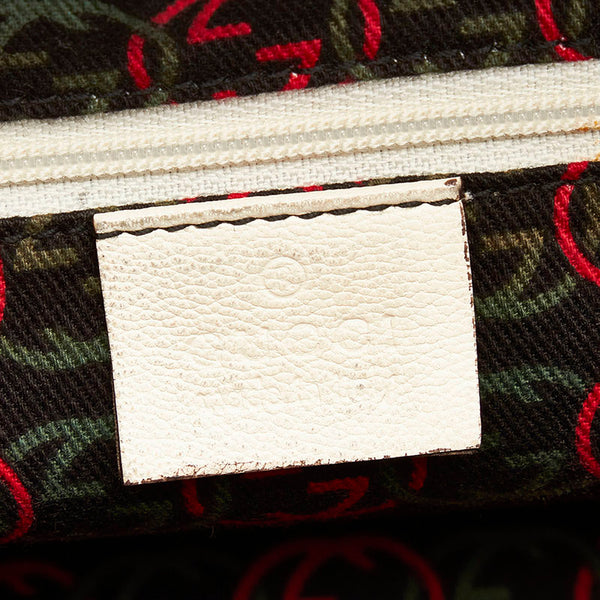 グッチ プリンシー シェリーライン リボン ショルダーバッグ 161720 ホワイト レザー レディース GUCCI 【中古】