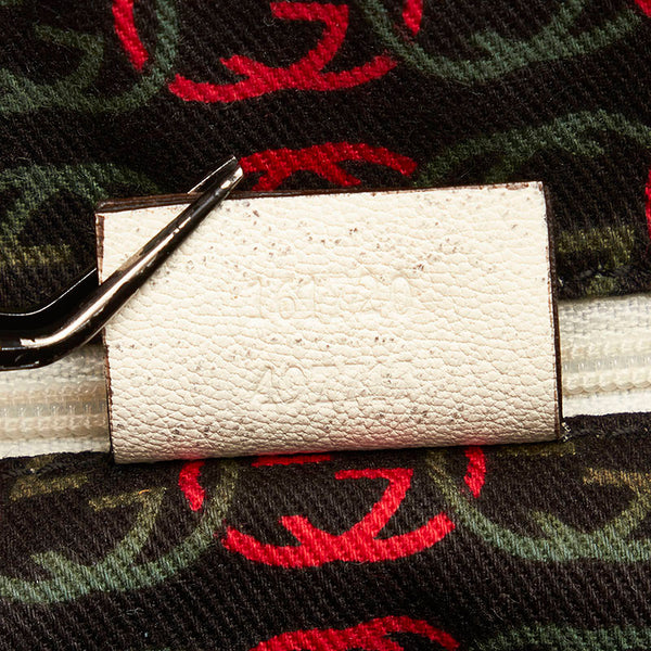 グッチ プリンシー シェリーライン リボン ショルダーバッグ 161720 ホワイト レザー レディース GUCCI 【中古】