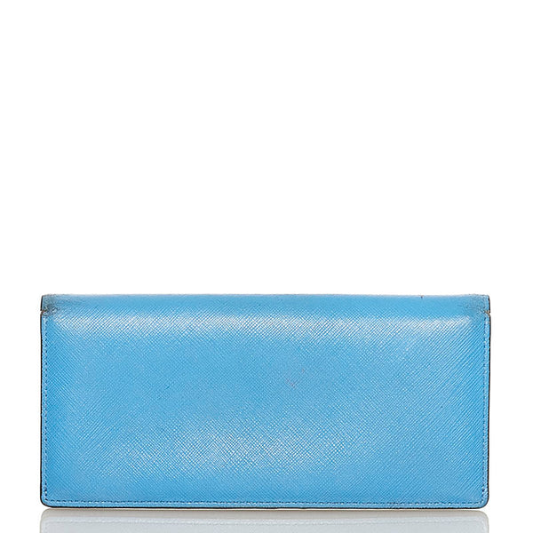 エム シー エム 長財布 ブルー レザー レディース MCM 【中古】