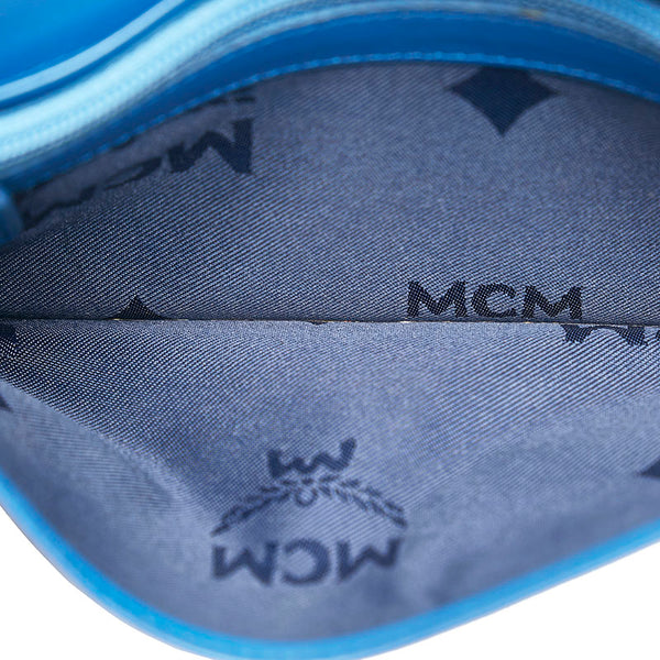 エム シー エム 長財布 ブルー レザー レディース MCM 【中古】