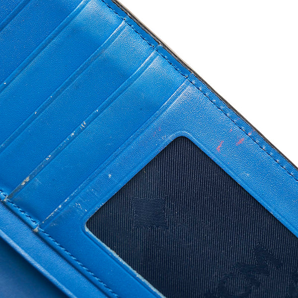 エム シー エム 長財布 ブルー レザー レディース MCM 【中古】