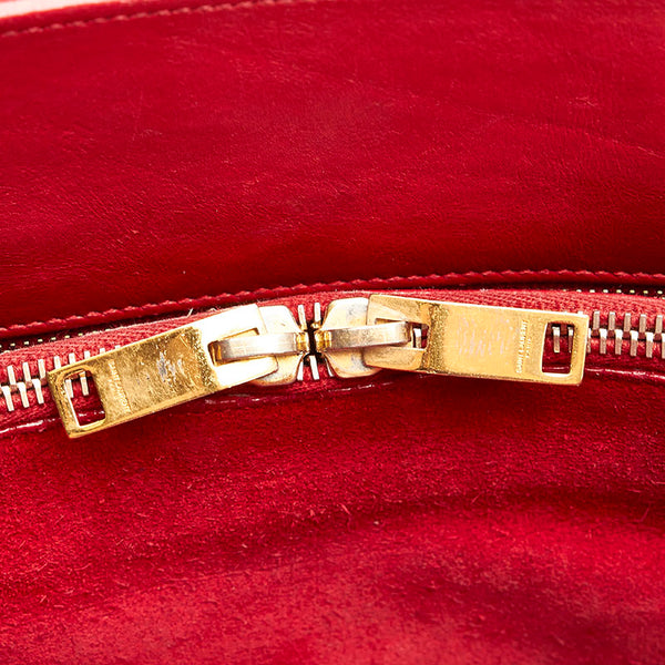 サンローラン サックドジュール ハンドバッグ 324823 レッド レザー レディース SAINT LAURENT 【中古】