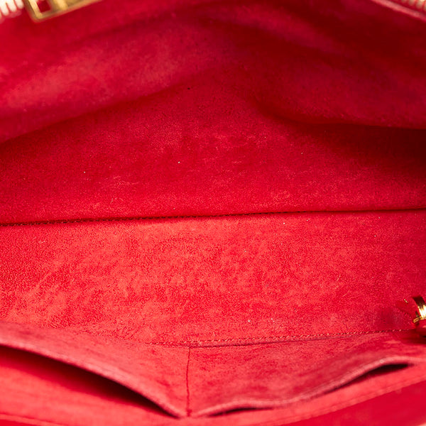 サンローラン サックドジュール ハンドバッグ 324823 レッド レザー レディース SAINT LAURENT 【中古】