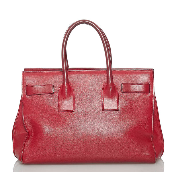 サンローラン サックドジュール ハンドバッグ 324823 レッド レザー レディース SAINT LAURENT 【中古】