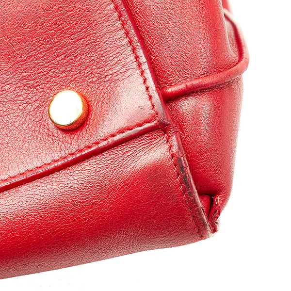 サンローラン サックドジュール ハンドバッグ 324823 レッド レザー レディース SAINT LAURENT 【中古】