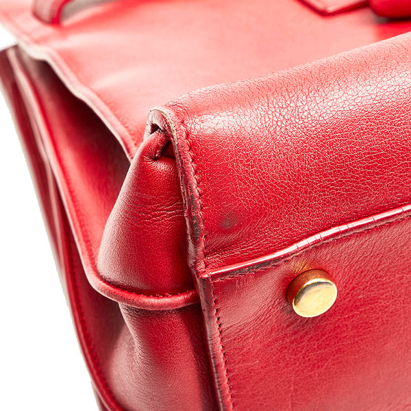 サンローラン サックドジュール ハンドバッグ 324823 レッド レザー レディース SAINT LAURENT 【中古】