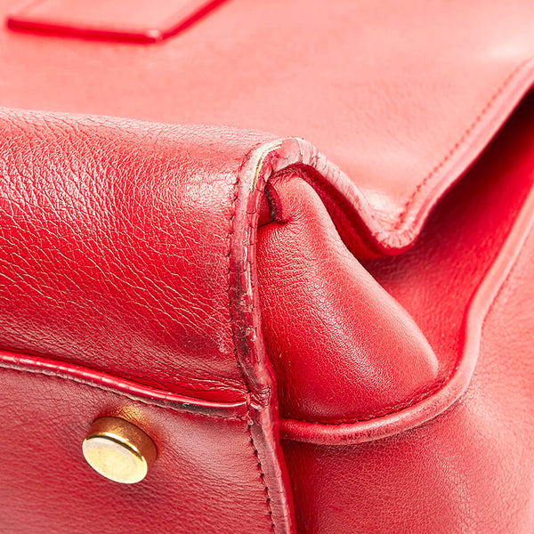 サンローラン サックドジュール ハンドバッグ 324823 レッド レザー レディース SAINT LAURENT 【中古】