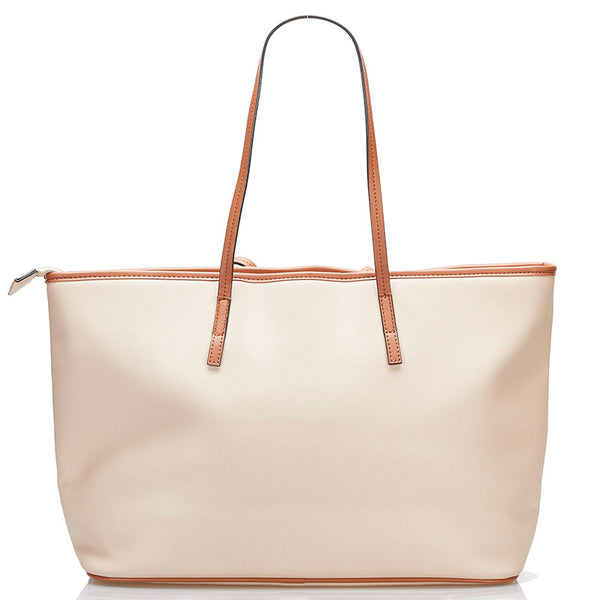 サマンサタバサ トートバッグ ベージュ ホワイト レザー レディース Samantha Thavasa 【中古】