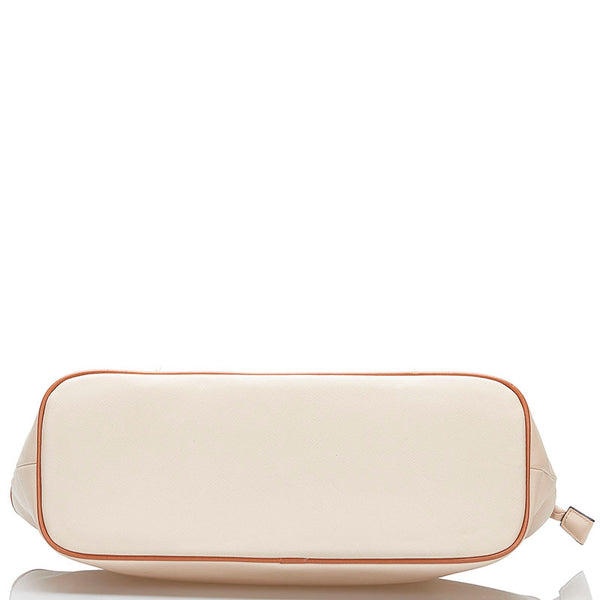 サマンサタバサ トートバッグ ベージュ ホワイト レザー レディース Samantha Thavasa 【中古】