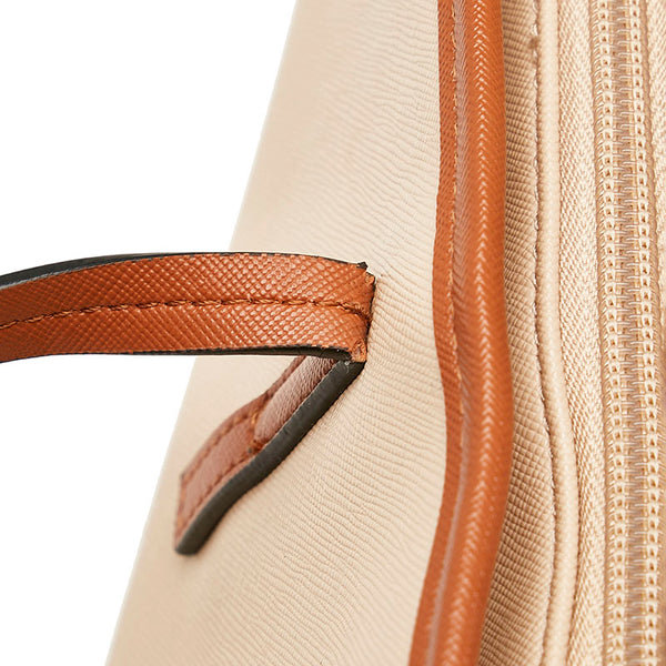 サマンサタバサ トートバッグ ベージュ ホワイト レザー レディース Samantha Thavasa 【中古】