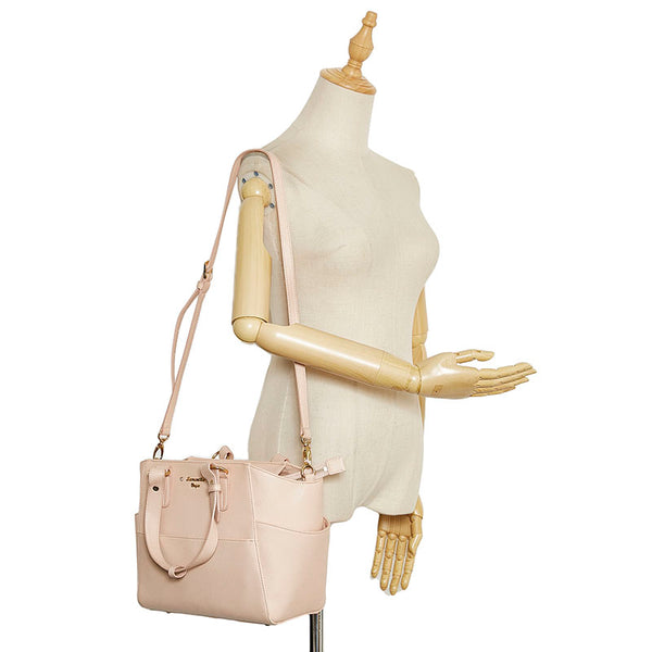 サマンサベガ ハンドバッグ ショルダーバッグ 2WAY ピンク PVC レディース Samantha Vega 【中古】