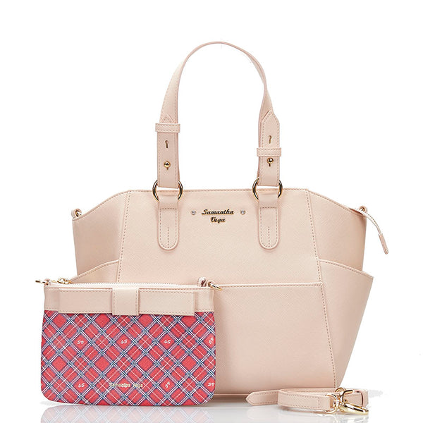 サマンサベガ ハンドバッグ ショルダーバッグ 2WAY ピンク PVC レディース Samantha Vega 【中古】